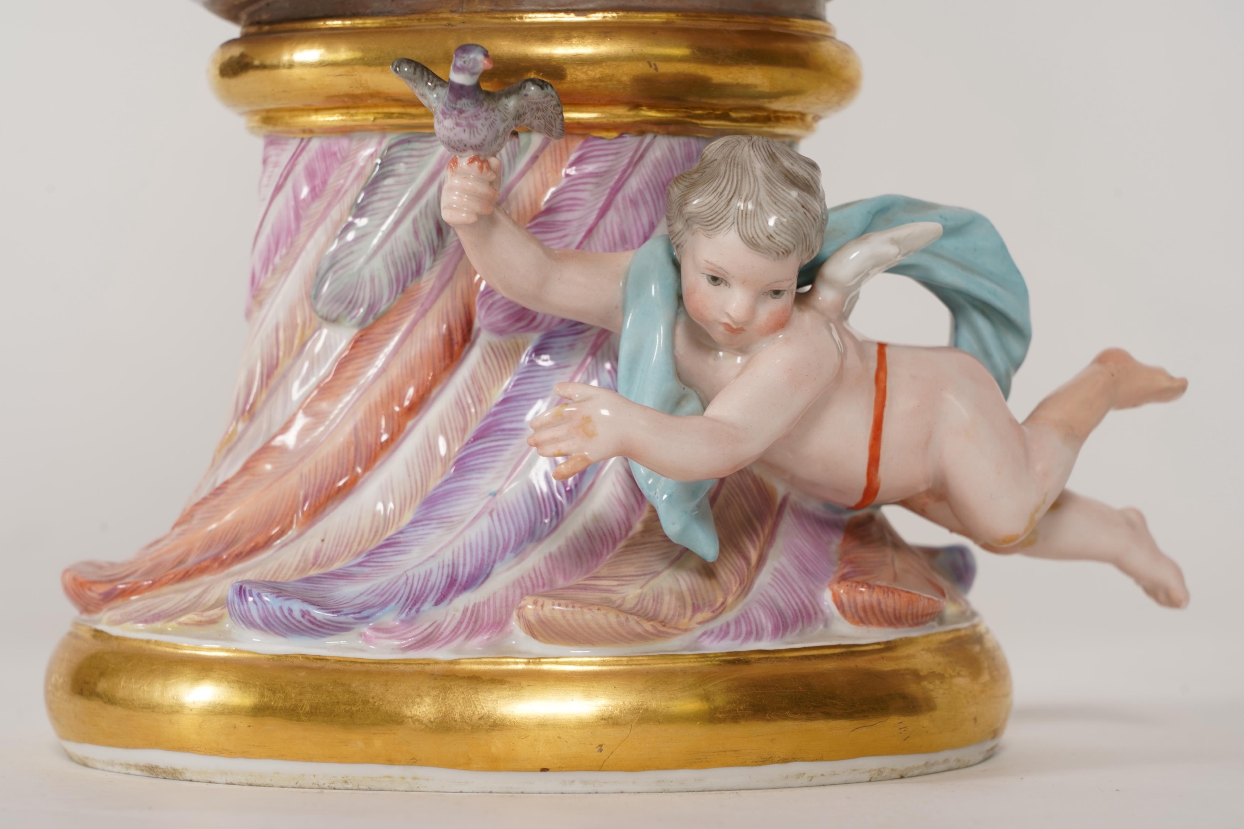 A large Meissen ‘Elements’ ewer, emblematic of air, late 19th century